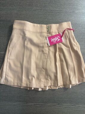 Justice Girls Asymmetrical Pleated Skirt SIZE XL (16/18) Peach